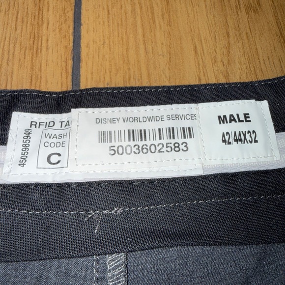 VTG Disney Worldwide Services Gray Striped Uniform Pants 42/44x32 Bus driver - Picture 3 of 8